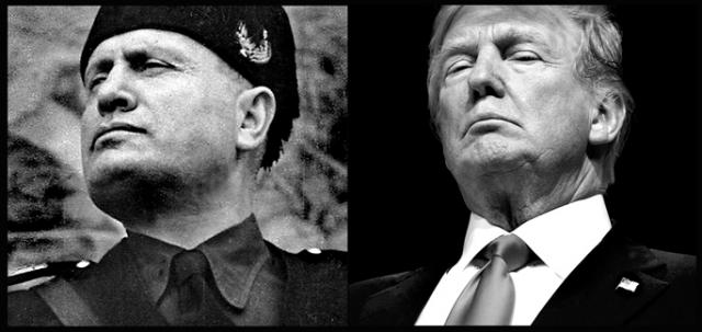 In Hollywood acting parlance, last night, Trump WAS Mussolini. His chinwork was astonishing!